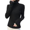 Damen Pullover Rollkragen Langarm Einfarbig Unterteile Hohe Elastizität Normale Passform Strickoberteile Strickwaren