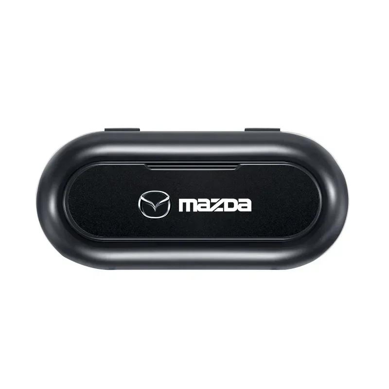 

Car Glasses Holder Magnetic Car Sun Visor Glasses Case Organizer Sunglasses Box For Mazda 2 Mazda 3 MS For Mazda 6 CX-5 CX5 чёрный