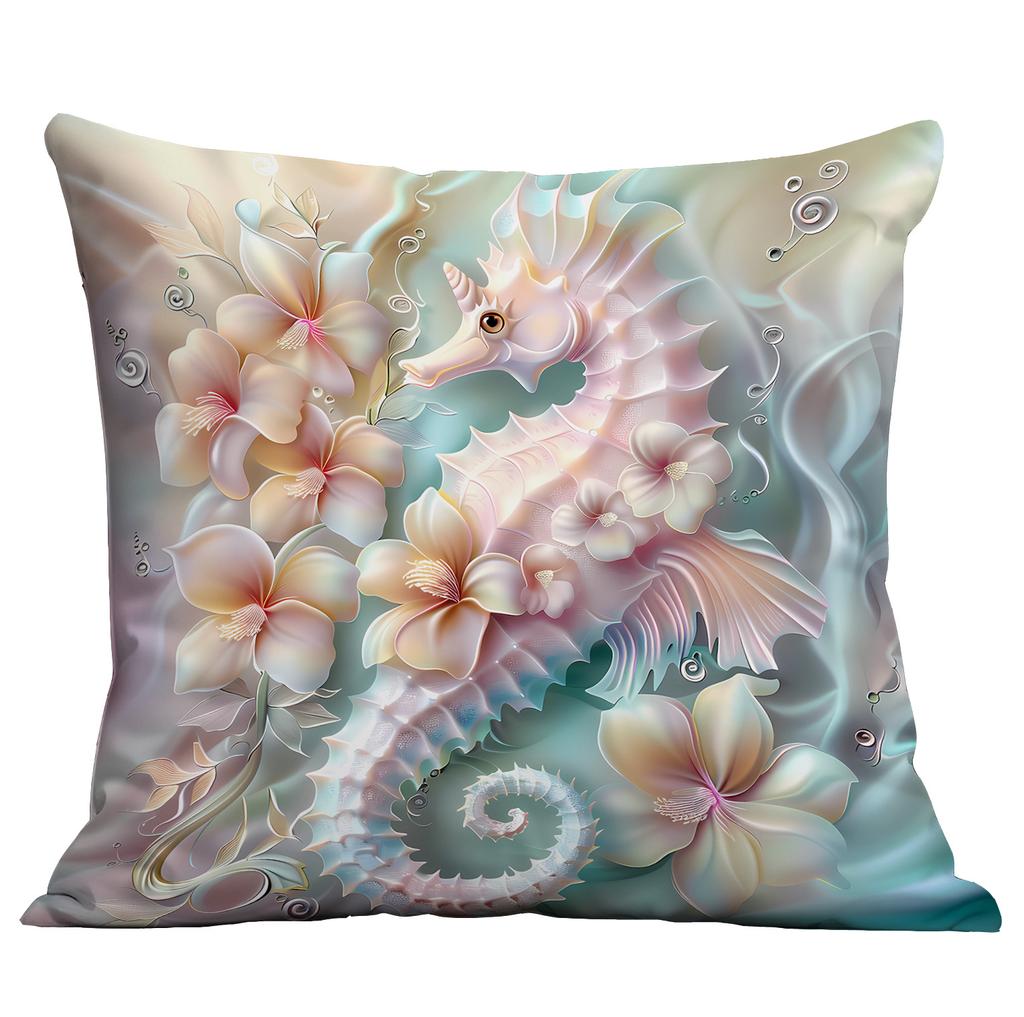 New Beautiful, Romantic and Colorful Beach Pillowcase Marine Life Peripheral Cushion Pillowcase