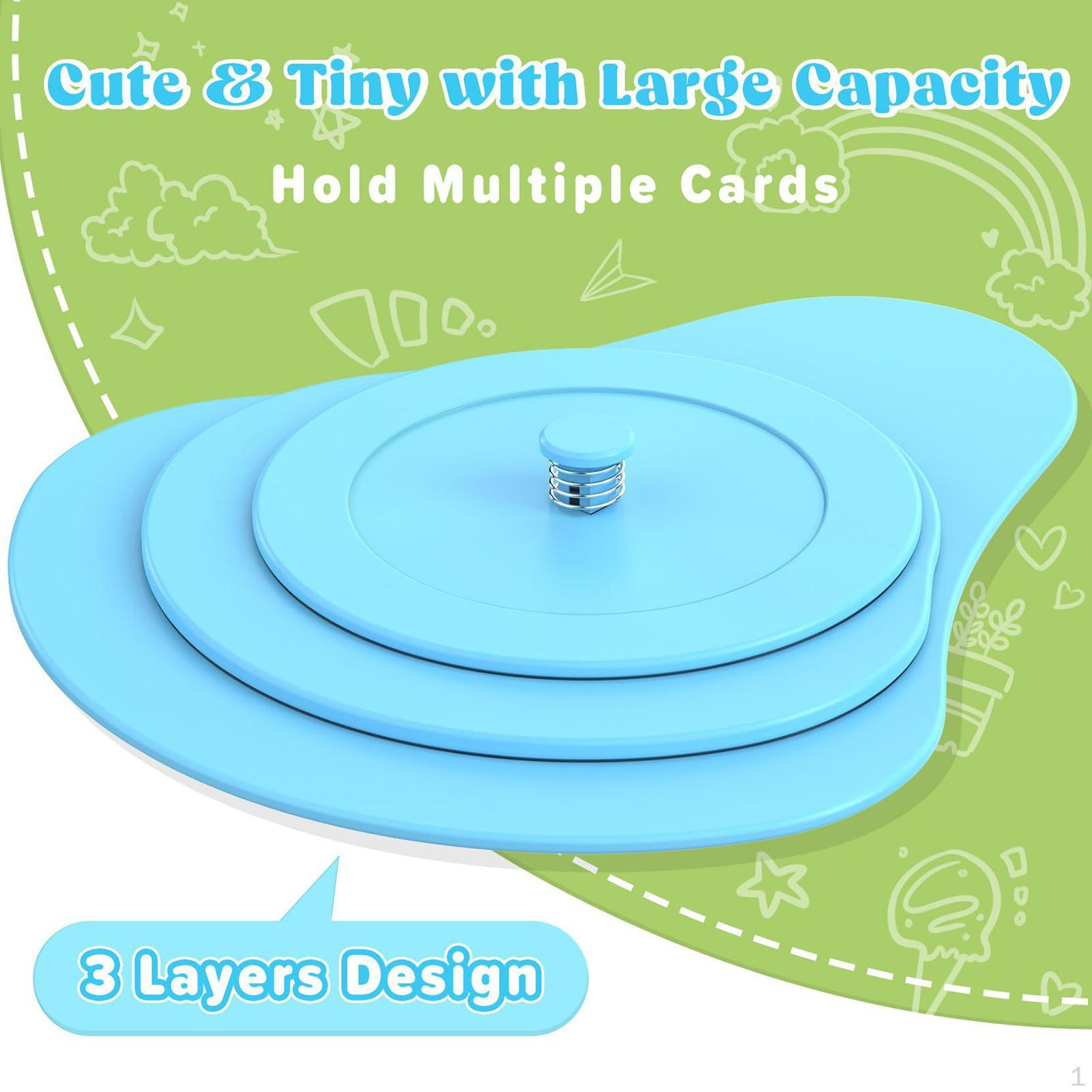 

Playing Card Holder Clip Accessory Portable Multifunction Storage Game Tray for Seniors синий