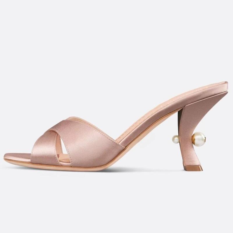 Fashion Brand New Pearl Strange Style Roman Sandals European American Summer Fashion Shows Sexy 6.5cm High Heel Women's Shoes Size 45