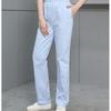Nurse Pants Women's White Summer Thin Stretch Elastic Waist Plus Size Pants Doctor Work Pants