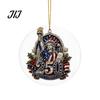 Office Christmas Holiday Decor 250th Anniversary Acrylic Hanging Ornament, Double Side Printed Festive Indoor Outdoor Seasonal Ornament for