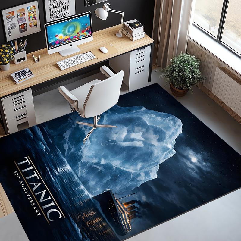RMS Titanic Pattern Rug, Indoor/Outdoor Mat, for Picnic, Gameroom, Bedroom, Office, Living Room, Home Decor Carpet, Birthday Gift