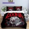 Loona Muster Bettwäsche Steppdecken-Set Heimdekoration Geschenk (1 Bettbezug + 2 Kissenbezüge (ohne Füllung))