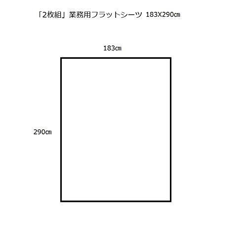 Set of 2" Commercial Flat Sheets 100% Cotton 183x290 White Single