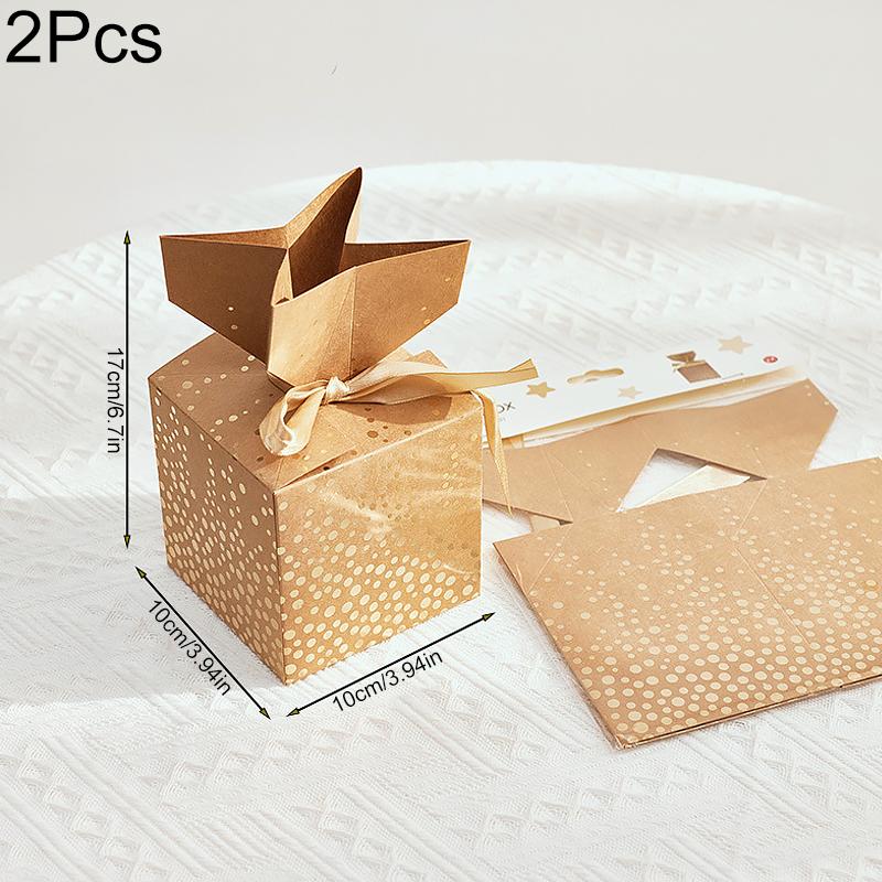 2PC/3PC/4PC Christmas Gift Box Set New Year Bronzing Pillow Box Graduation Ceremony Paper Christmas
