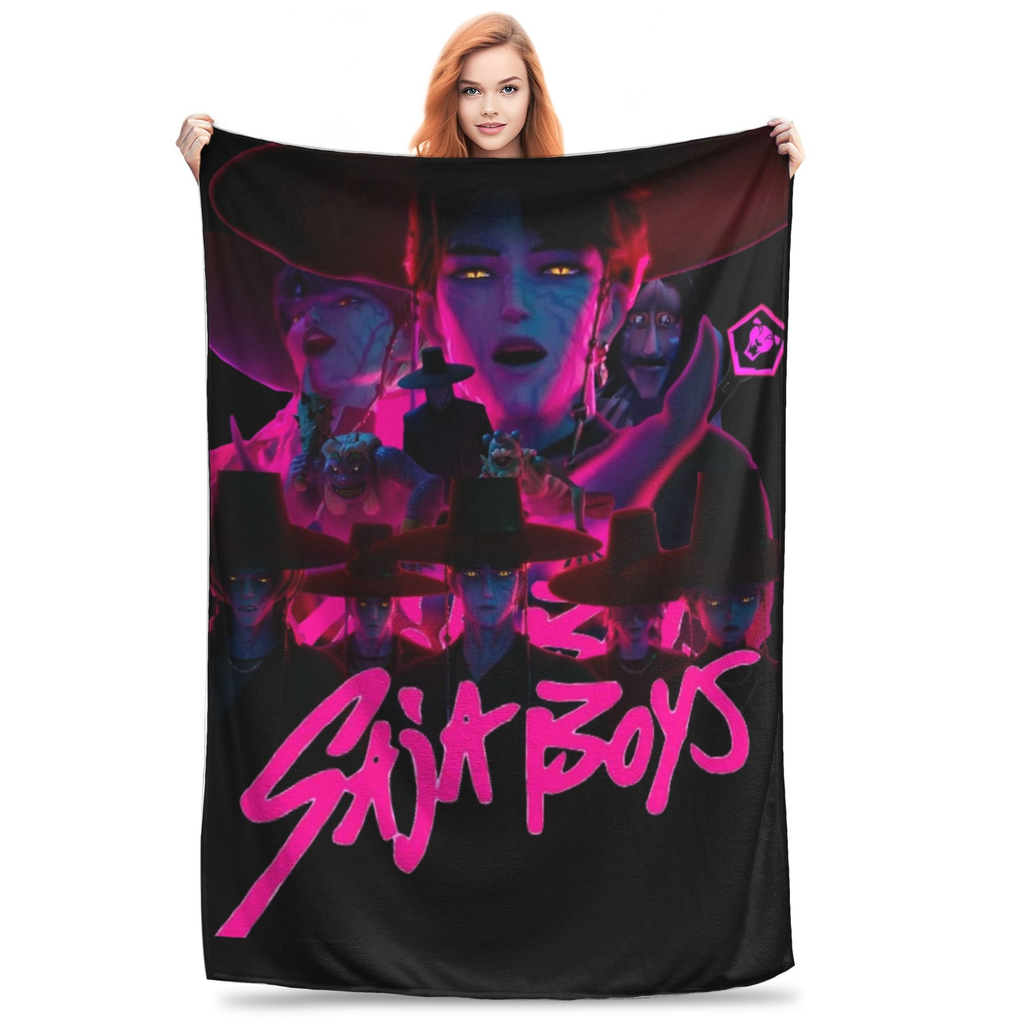 saja boys demon kpop demon hunters Blanket Quality Soft Warm Throw Blanket Winter Girls Boys Couch Chair Fluffy Bedspread 30x40in