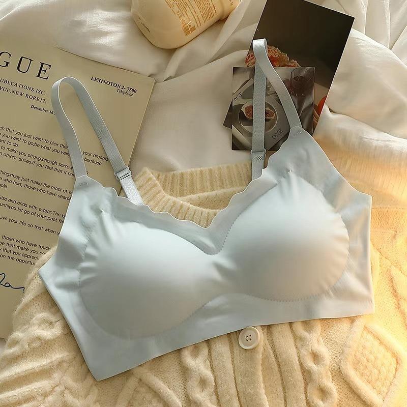 

Женский бесшовный спортивный бюстгальтер Air, дышащий, без спинки, минимизирующий для большой груди, с эффектом пуш-ап, против провисания, тонкий стиль L синий