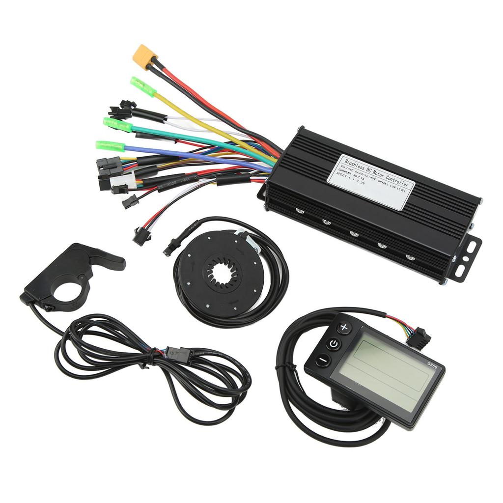 Electric Bike Lithium Battery Modification Controller Kit 30A Sine Wave Controller with Panel DC24 36 48V