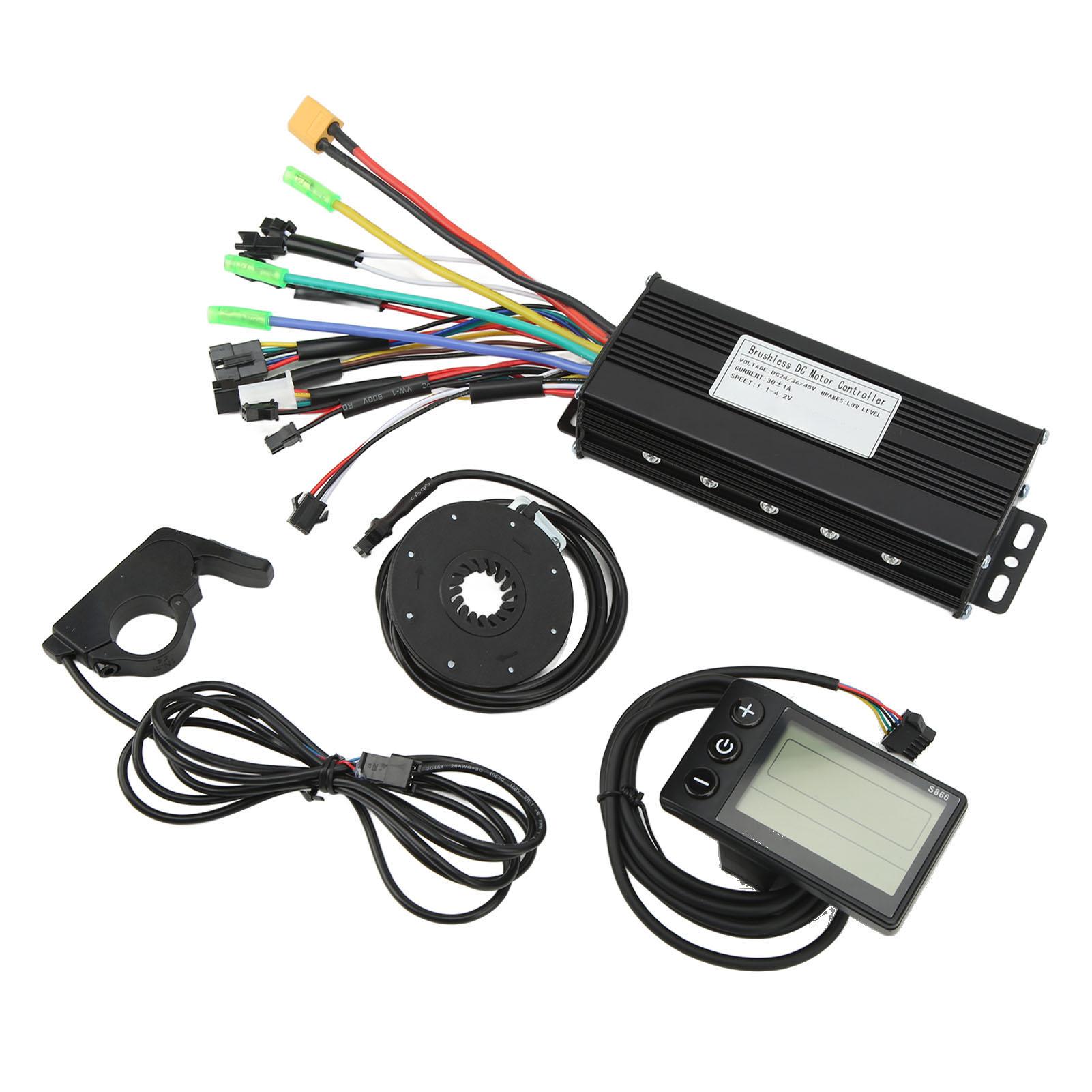 

Electric Bike Lithium Battery Modification Controller Kit 30A Sine Wave Controller with Panel DC24 36 48V