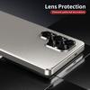 Luxuriöses texturiertes Brokat-Etui für Samsung Galaxy S23 Ultra/S24 Ultra/S25 Ultra Elegant Mit Metallrahmen Kameraschutz