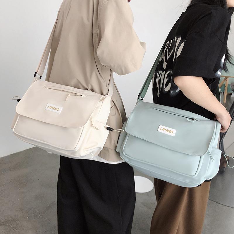 Japanese Simple And Versatile Messenger Bag Large-Capacity Student Class Bag Tooling Leisure