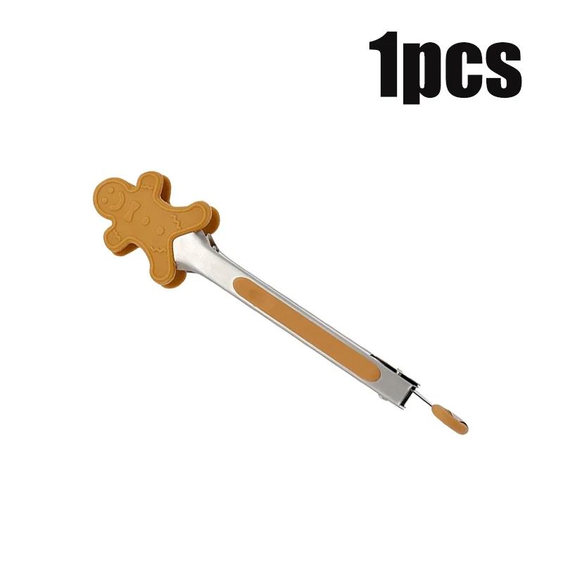 1-3PCS Stainless Steel Silicone Food Tongs BBQ Tongs Heat-Resistant Grilling Tongs for Steak Bread BBQ Accessories