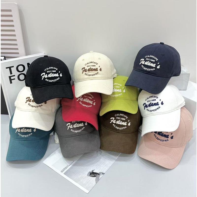 High quality letter embroidery hardtop baseball hat for men and women couples cap four seasons sunshade sunscreen cap