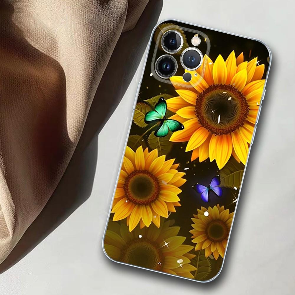 Sunflower Phone Case For iPhone 14 11 12 13 Mini Pro XS Max Cover 6 7 8 Plus X XR SE 2020 Funda Shell