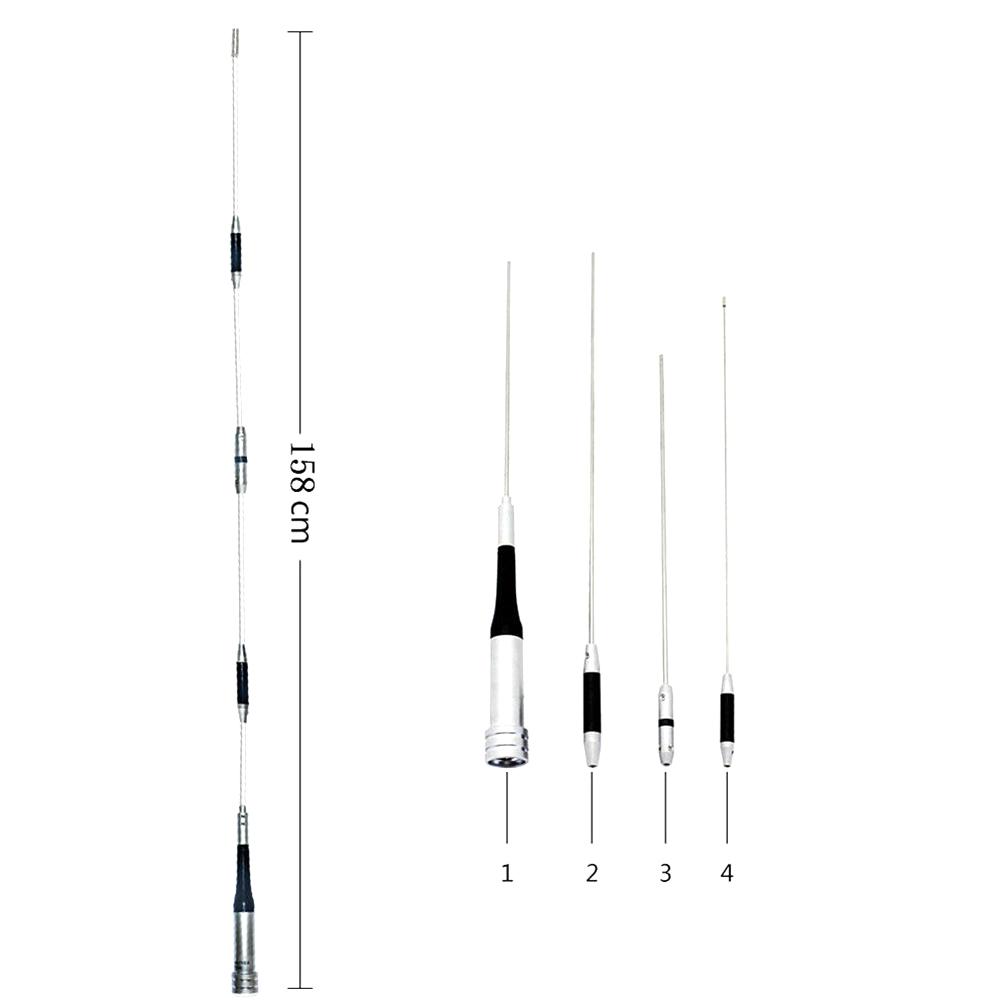 Car Radio Dual Band Antenna 144/430MHz 150W High Gain Antenna Lightweight Silver For SG-7900 144/430MHz VHF/UHF 100% Brand New