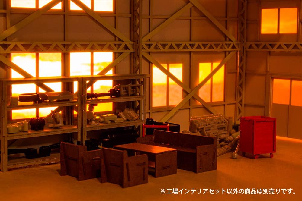 PLUM Factory Interior Set To Scale Unpainted Assembly Paper Craft PP126 1/64 1/80