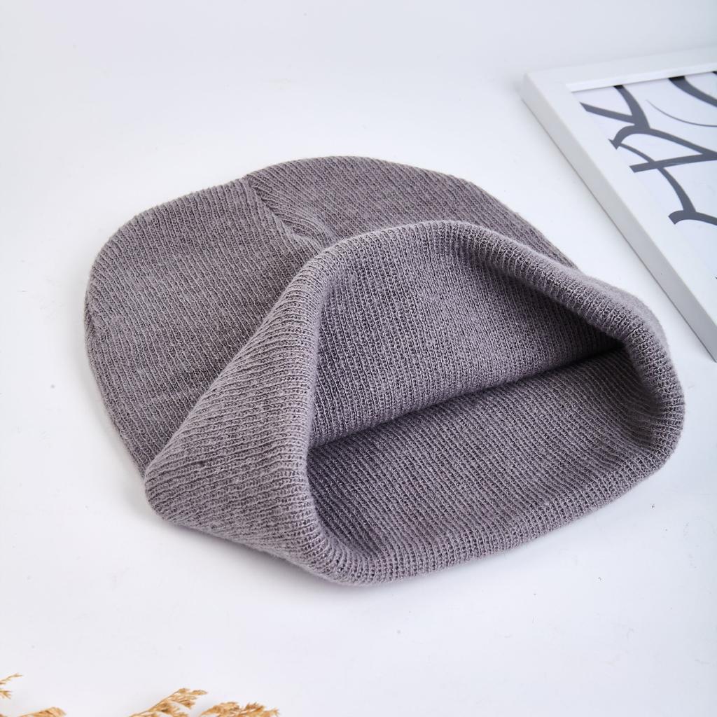 Warm Spandex/Polyester Knitted Beanie Cartoon Embroidery Autumn/Winter Unisex Adjustable Playful Trendy Black Blue Students Made