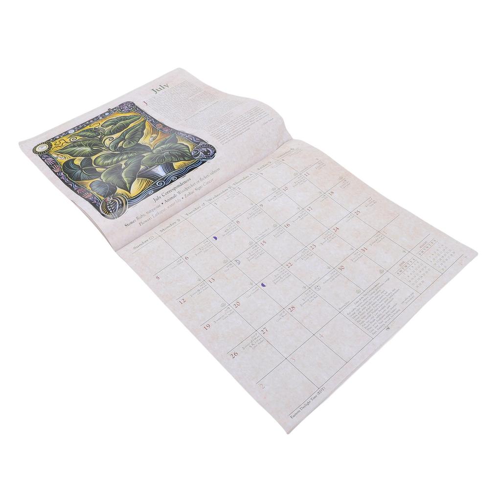 2026 Witches Calendar Coated Paper Astrological Witches Planner Calendar with Spells Rituals Moon Phases