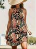 European Summer Halter Dress: New Print, Back Tie, Sexy Spaghetti Strap