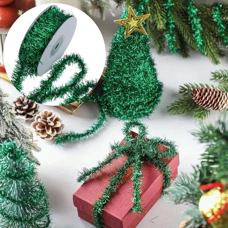 1Roll DIY Polyester Hanging Wreath Xmas Tree Decor Rainbow Color Ribbon Christmas Party Supplies Home Decor Wedding Decoration