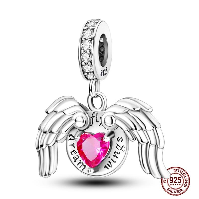 Colorful Heart Murano Glass Flower Travel Pink Charm Bead Components Copper Metal Compatible With Authentic Original Bracelet High Quality Fine