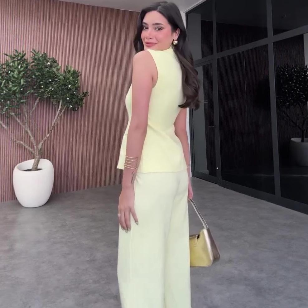 2025 Women's Sleeveless Casual Fashion Suit for Summer