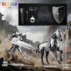 Cavalieri Medievali Action Figure Multi-articolato Cavallo da Guerra Cavaliere Armatura Arma Fredda Spada Scudo Giocattolo da Assemblare Collezione Regalo