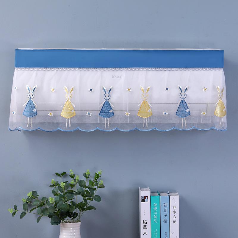 1PC Polyester Wall Mounted Anti-dust Cover Gauze Curtain Air Conditioning Cover