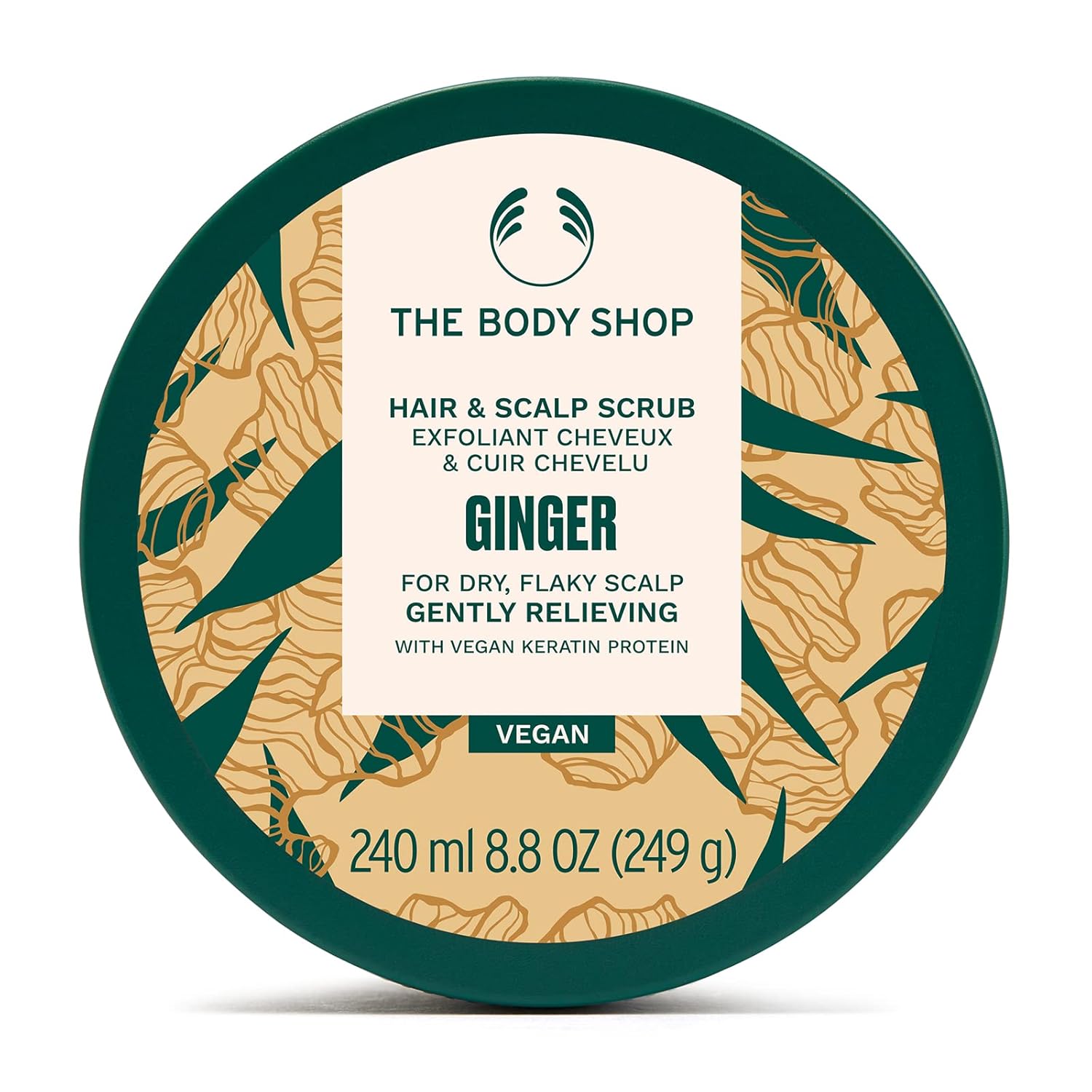 

The Body Shop Імбирний скраб для волосся та шкіри голови Веганський ексфоліант для глибокого очищення Свіжий догляд за шкірою голови 240 мл Щотижневе оновлення