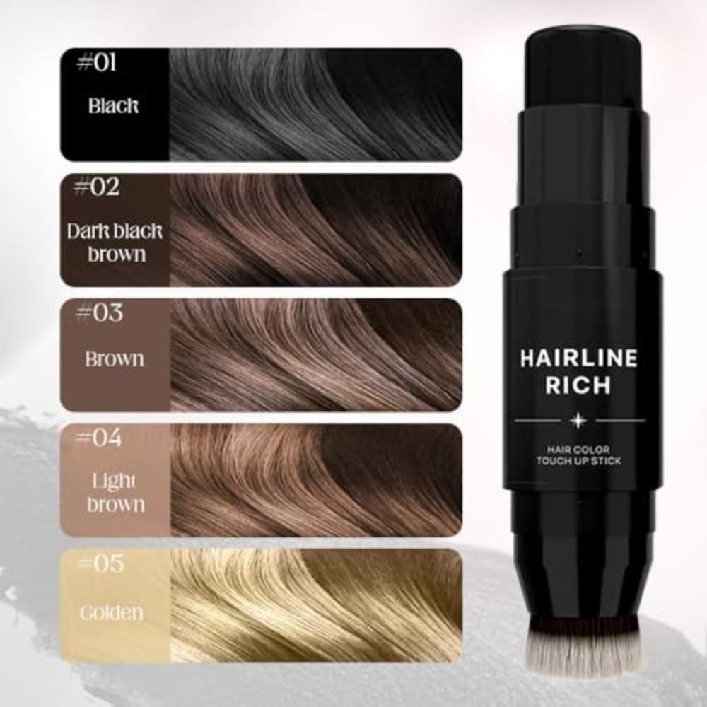 2 In 1 Hairline Concealer Pen Waterproof Temporary Hair Color Pen  for Coverage Hair Roots