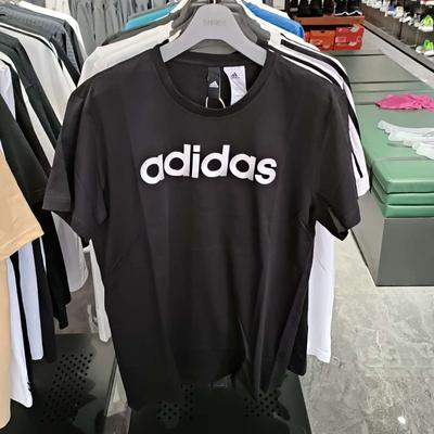 Ανδρικό Casual Αθλητικό T-Shirt Εξωτερικού Χώρου με Σχέδιο Λογότυπου, Λαιμόκοψη, Κοντό Μανίκι, Μαύρο CV4511