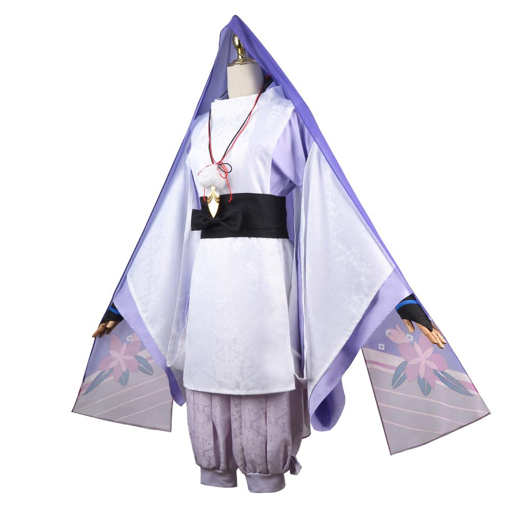 Genshin Impact Scaramouche Costume Cosplay Parrucca Capelli Blu Scuro Wanderer Story Kimono Completi Uniforme Genshin Costumi Cosplay