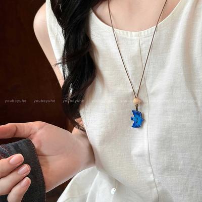 Gradually Change Swallow Pendant Necklace Fashion Simple Versatile Collarbone Chain Niche Temperament High-end Jewelry