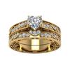 Super Creative Heart Zircon Couple Ring Set - Simple Pattern Jewelry