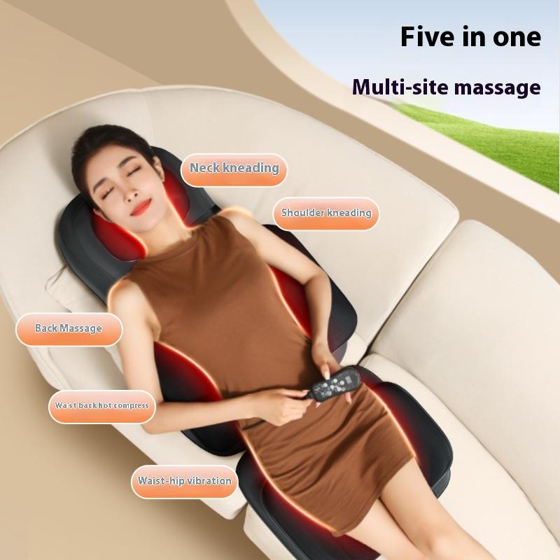 Hot Sale 3D Kneading Full Body Massage Cushion with Heating and Vibration Shoulder Neck and Back Massager for Home and Car Use