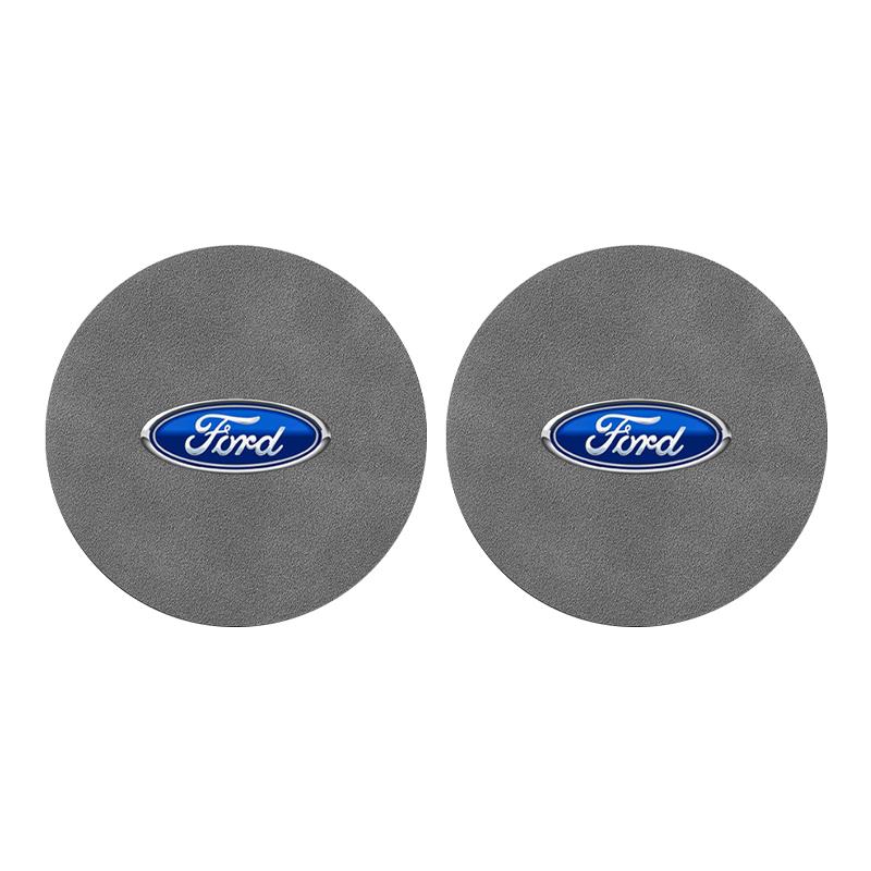 Badge Car Cup Coaster Waterproof Non-Slip Sift-Proof Spill Saucer For Ford F150 Focus Ranger Fiesta Transit Mustang Mondeo MK2 MK3 Fusion