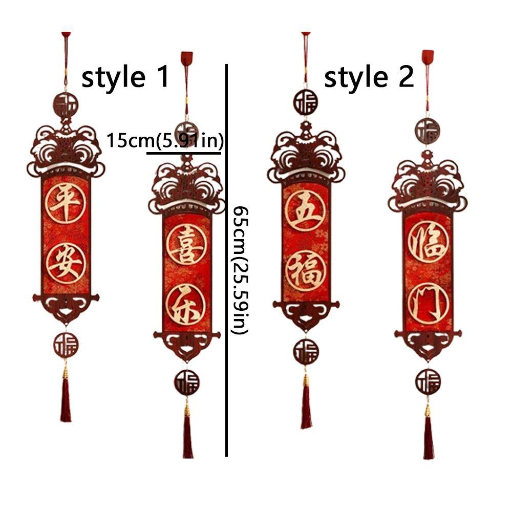 Blessing Chinese New Year Pendant Traditional Good Luck Spring Festival Wall Decor Handcrafted With Tassel