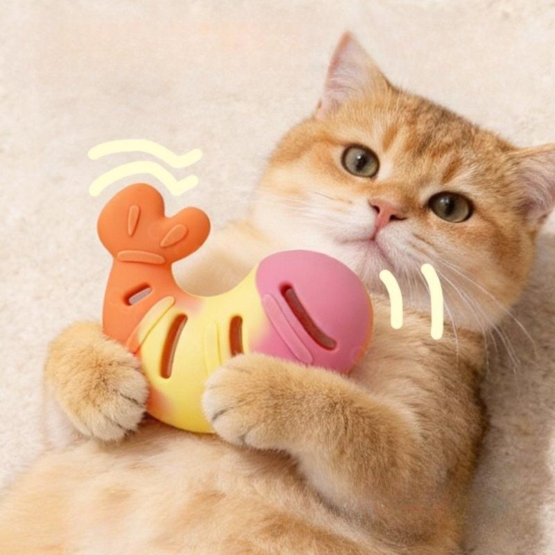 Cat Chew Toy Silicone Leaked Food Teeth Cleaning Kitten Toy Interactive Bite-resistant Teeth Grinding Cat Toy Supplies
