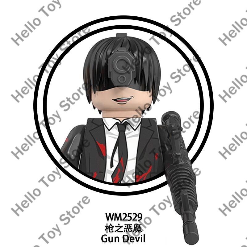 Klassischer Anime Chainsaw Man Blöcke Mini-Actionfiguren Denji Pochita Bausteine Puppen Kettensägen-Dämon Modell Kinderspielzeug Geschenke