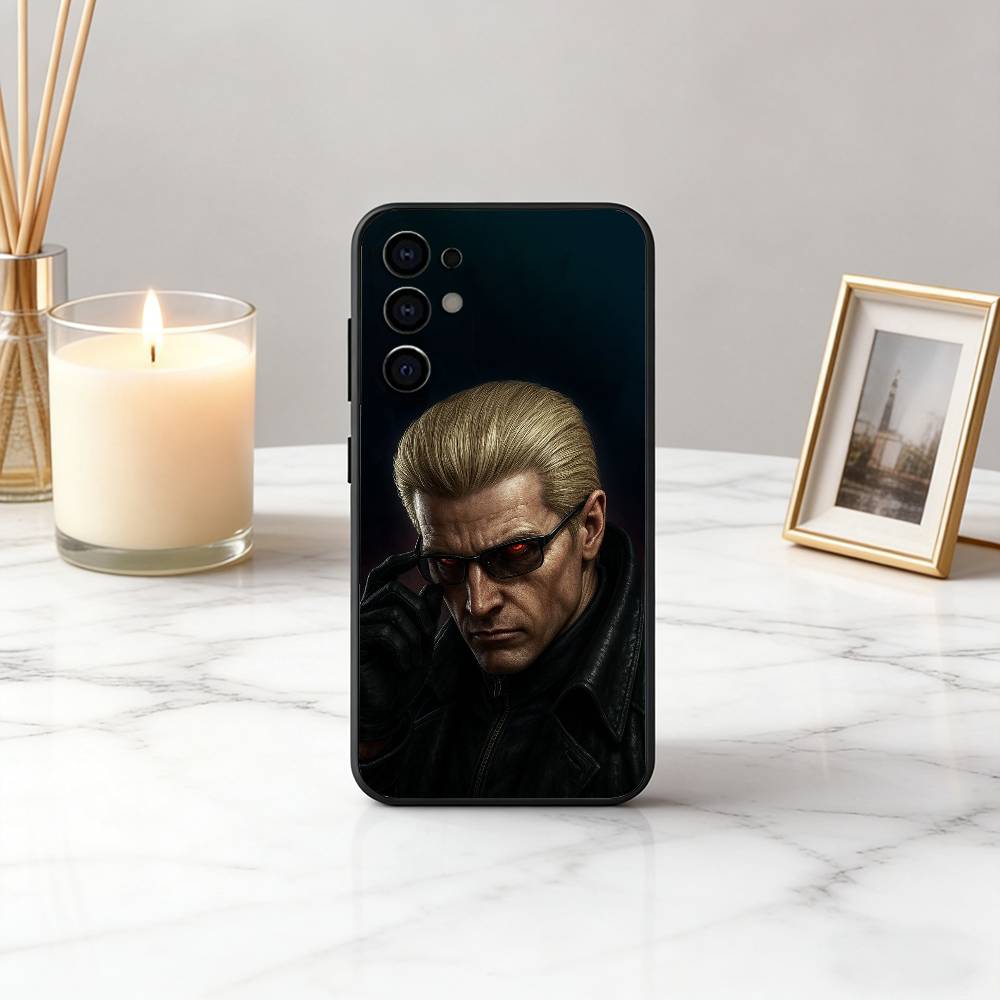 

КРУТЫЙ Чехол для телефона A-Albert W-Wesker AW Черный Силиконовый Мягкий Для Samsung S25,S24,S21,S22,S23,S30,Ultra,S20,Plus,Fe,Lite Samsung S24
