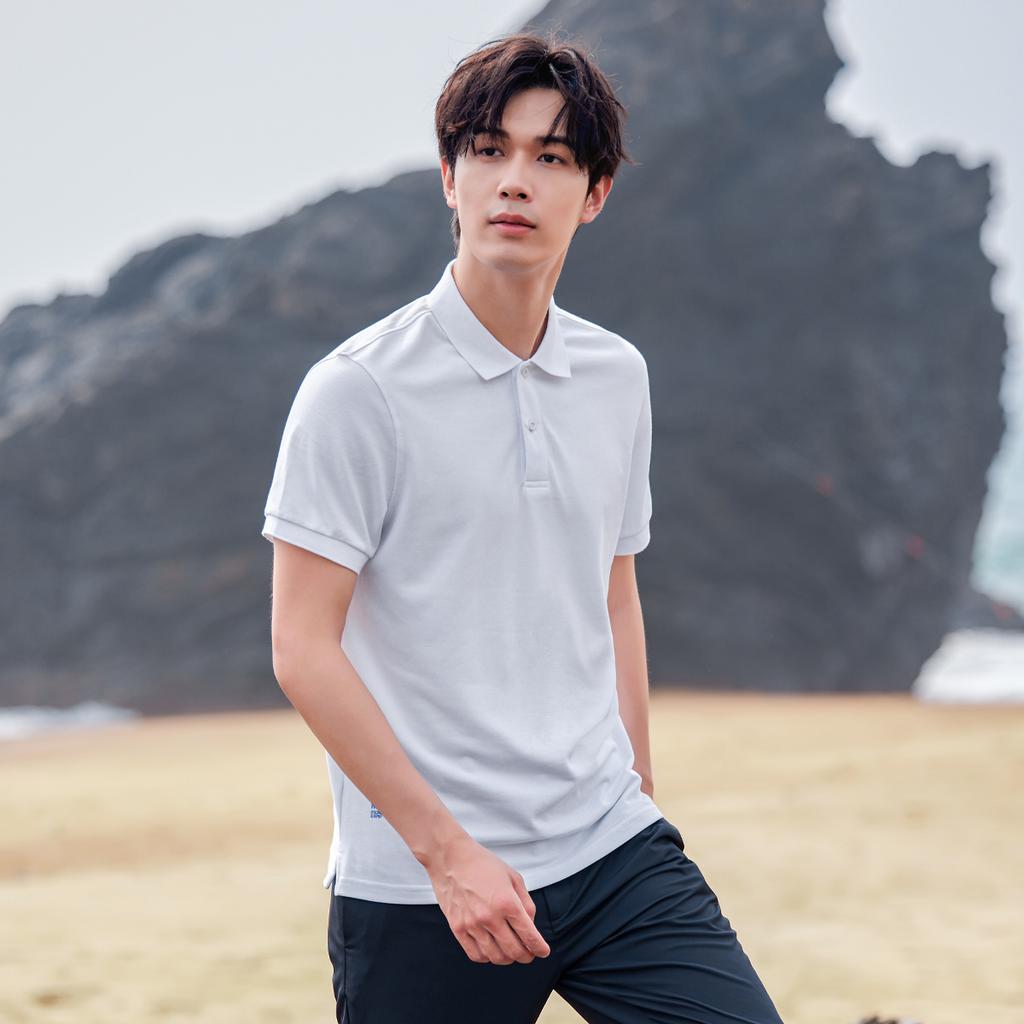 Sports T-shirt POLO men's summer skin friendly simple sports casual short sleeved breathable lapel T-shirt