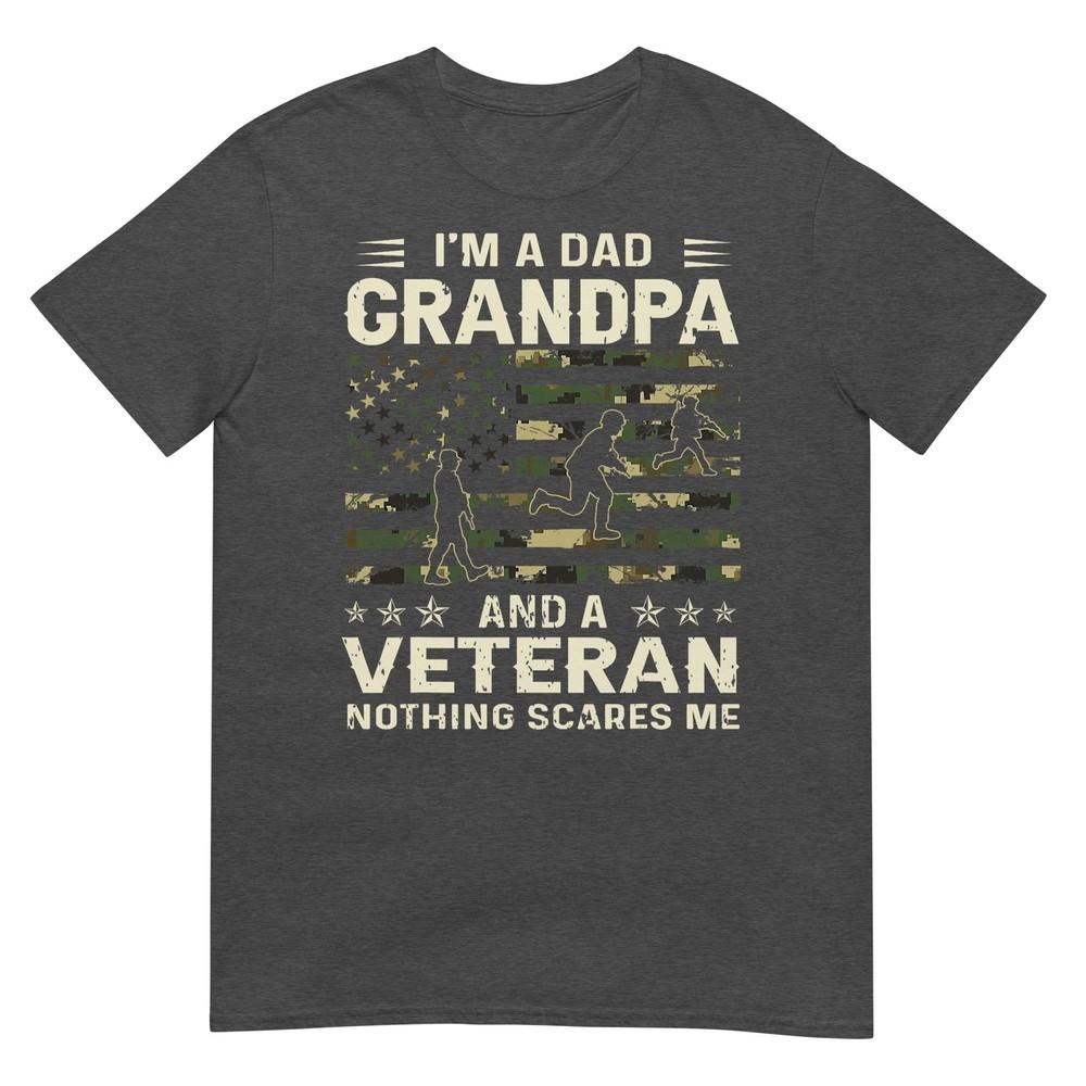 Im A Dad Grandpa And Veteran Fathers Day American Flag TShirt