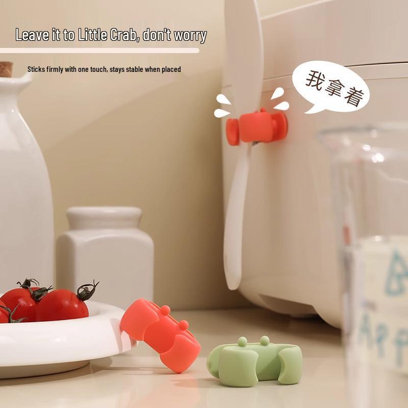 Wall-Mounted Silicone Storage Rack for Kitchen Utensils