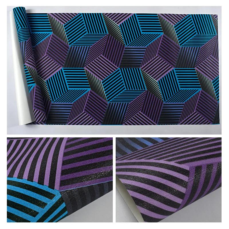 KTV Wallpaper Karaoke Hall Flash Wall Cloth 3D Reflective Plaid Geometric Pattern Graphic Theme Box Background Wall Wallpaper