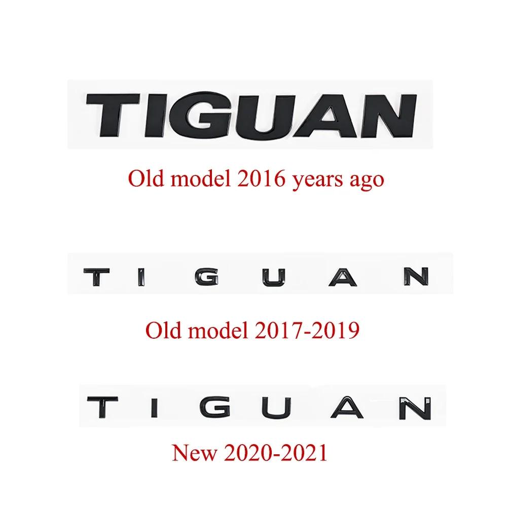 1Pc 3D ABS Chrome Silver Black Car Sticker Rear Trunk Body Fender TIGUAN Letters Labeling Emblem Badge Logo