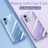 Luxury Plating Soft Clear Back Cover Case For Xiaomi Redmi Note 12S Note12S Phone Case