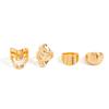 Ingemark 4 Colors Trendy Simple Resin Acrylic Geometric Finger Rings for Women Vintage Smooth Knuckle Ring Aesthetic New Jewelry