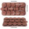 Silicone Chocolate Mold Dog Bone Cat Paw DIY Cake Baking Tool 14 -grid Temperature Resistance -40~ 230°C Pudding Jelly Mold